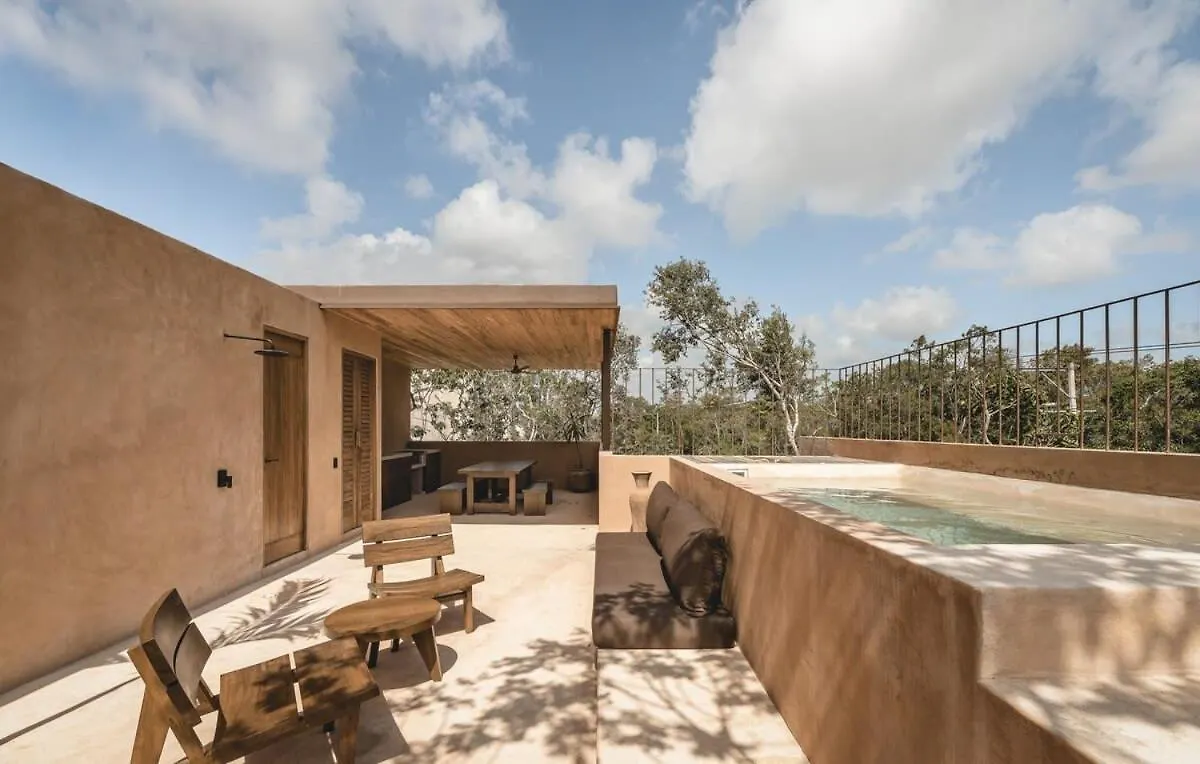 Chic Villa 3Brgated Community, Rooftop, Private Pool Tulum Mexico
